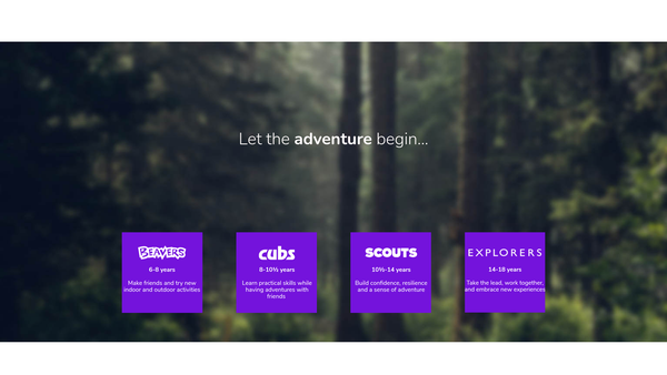Screenshot of the 4th Ewell (Nonsuch) Scout Group website