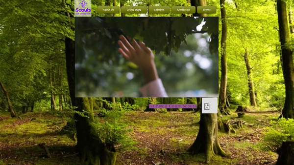 Screenshot of the 1st Ewell Court (St Clements) Scout Group website