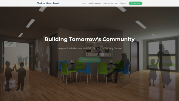 Screenshot of the Clarkes Mead Trust website