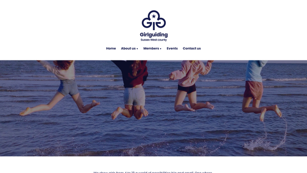 Screenshot of the Girlguiding Sussex West website