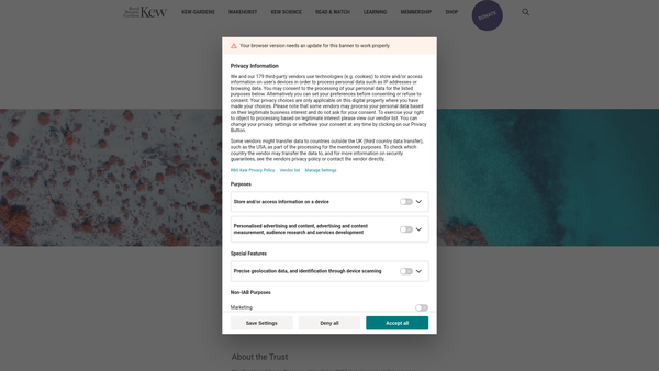 Screenshot of the The Bentham-Moxon Trust website