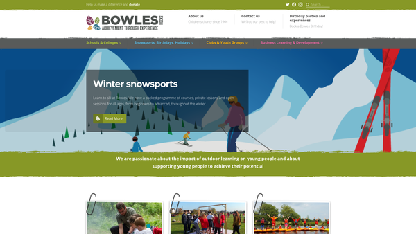 Screenshot of the Bowles Rocks Trust Limited website