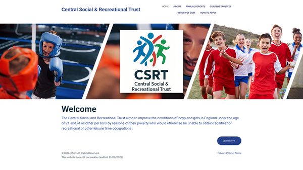 Screenshot of the The Central Social And Recreational Trust website