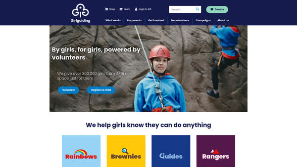 Screenshot of the The Guide Association Trust Corporation website