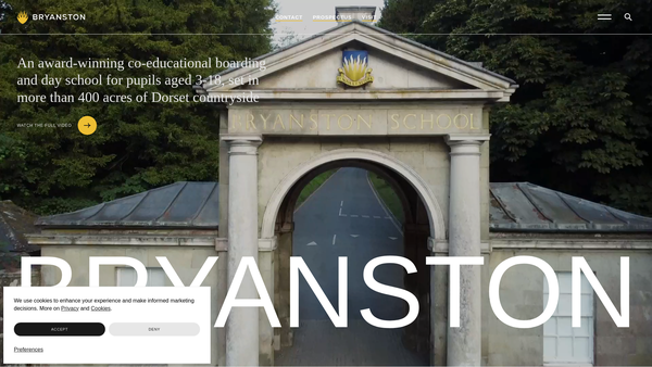 Screenshot of the Bryanston School Incorporated website