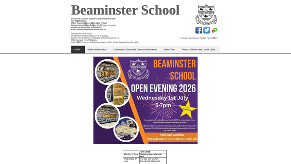 Screenshot of the Beaminster And Netherbury Grammar School Foundation website