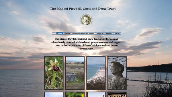 Screenshot of the The Mansel-Pleydell, Cecil and Drew Trust website
