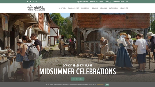 Screenshot of the Weald And Downland Open Air Museum Limited website