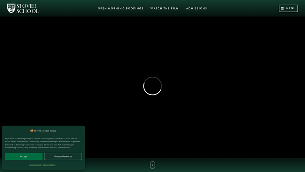 Screenshot of the Stover School Association website