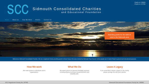 Screenshot of the The Sidmouth Educational Foundation website