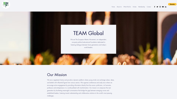Screenshot of the The European-Atlantic Movement website