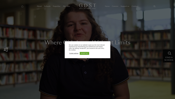 Screenshot of the The Girls' Day School Trust website