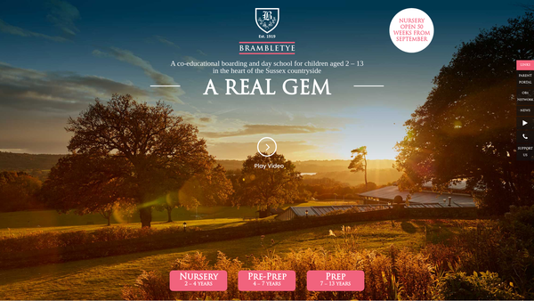 Screenshot of the Brambletye School Trust Limited website