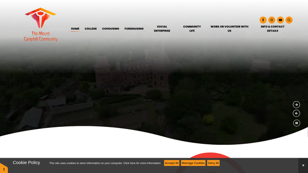 Screenshot of the The Mount Camphill Community Limited website