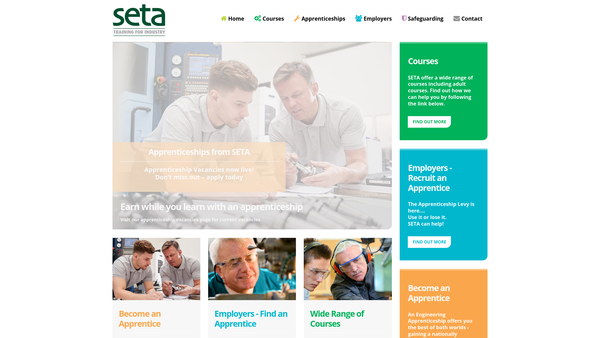 Screenshot of the Southampton Engineering Training Association Ltd website