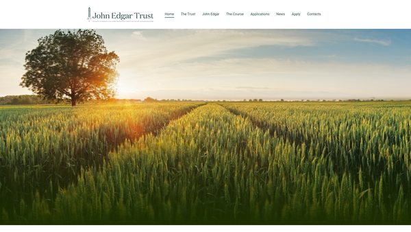 Screenshot of the John Edgar Memorial Trust website