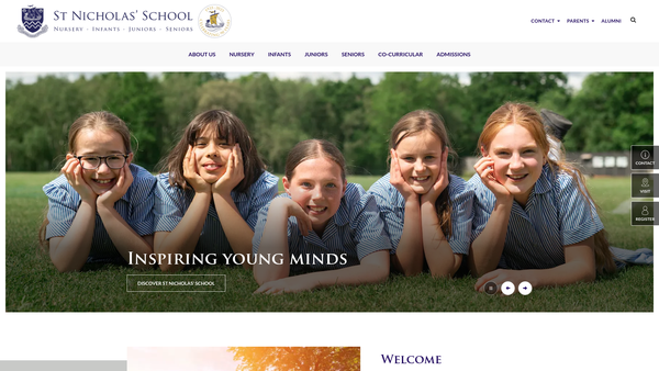 Screenshot of the St Nicholas' School (Fleet) Educational Trust Limited website
