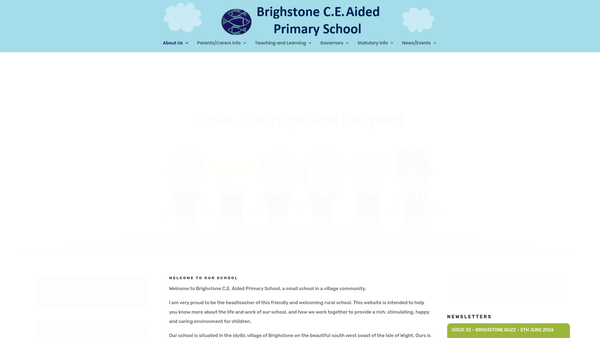 Screenshot of the Brighstone Church Of England Primary School website