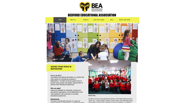 Screenshot of the Bedford Educational Association website