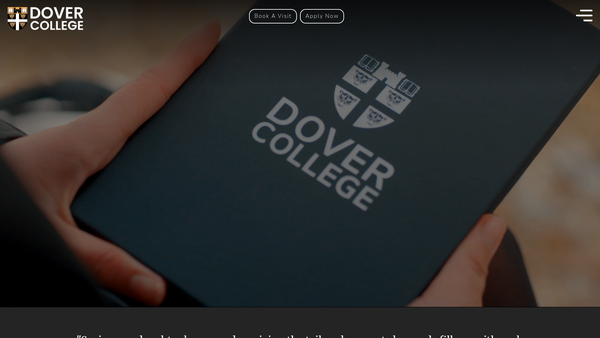 Screenshot of the Dover College website