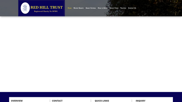 Screenshot of the Red Hill Charitable Trust website