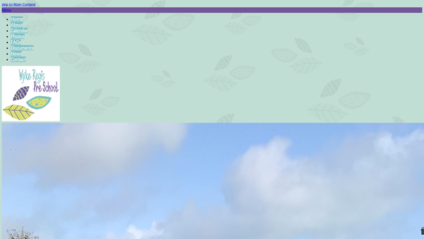 Screenshot of the Wyke Regis Pre - School Playgroup website