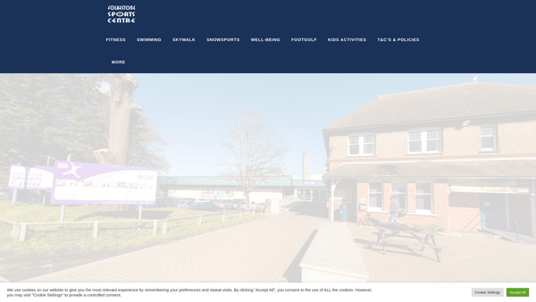Screenshot of the Folkestone Sports Centre Trust Limited website
