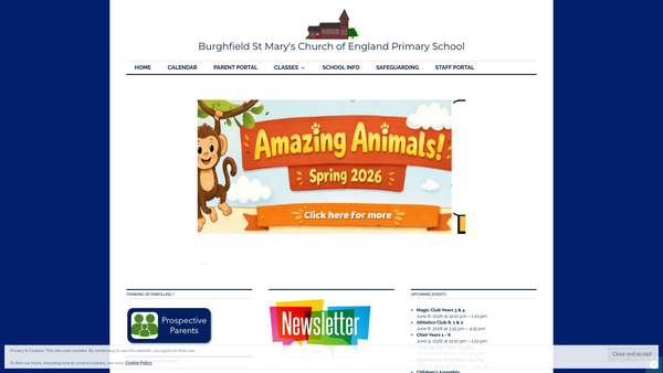 Screenshot of the The Old School Charity website