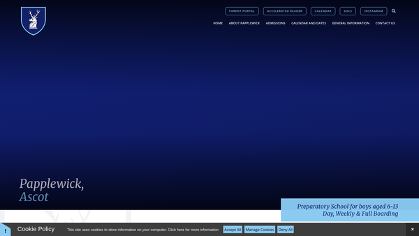 Screenshot of the Papplewick Educational Trust Limited website