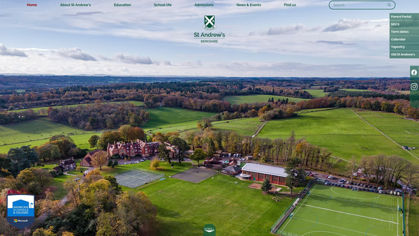Screenshot of the St Andrews (Pangbourne) School Trust Limited website