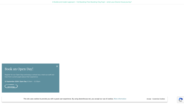Screenshot of the Downe House Trust website
