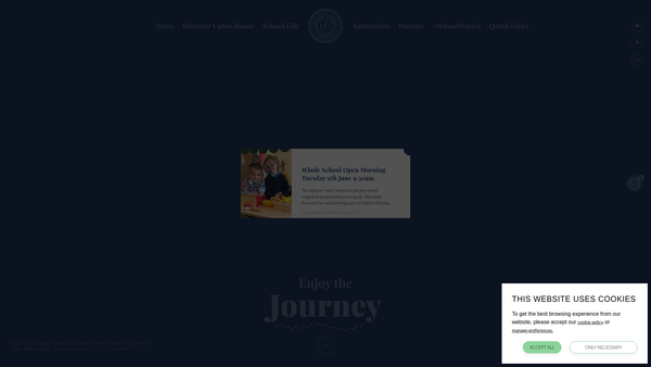Screenshot of the Upton House School Limited website