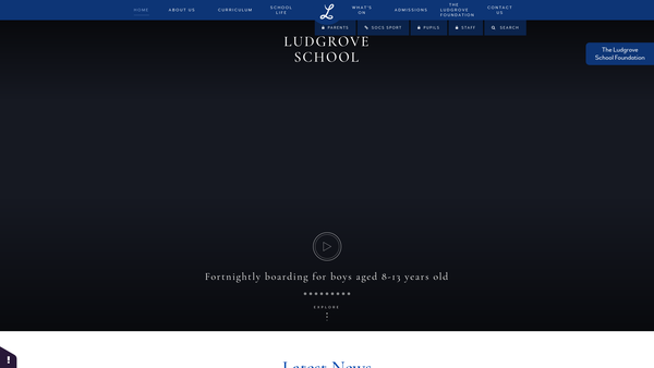 Screenshot of the Ludgrove School Trust Limited website