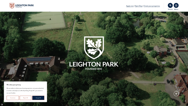 Screenshot of the Leighton Park Trust website