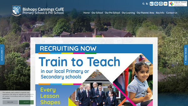 Screenshot of the Bishop's Cannings School Fund website