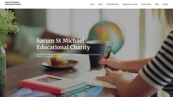 Screenshot of the Sarum St Michael Educational Charity website