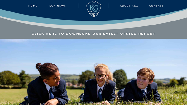 Screenshot of the John Bentley School website