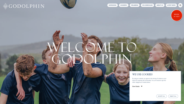 Screenshot of the The Godolphin School website