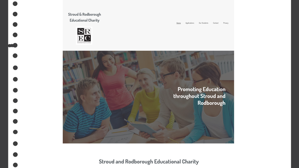 Screenshot of the The Stroud And Rodborough Educational Charity website