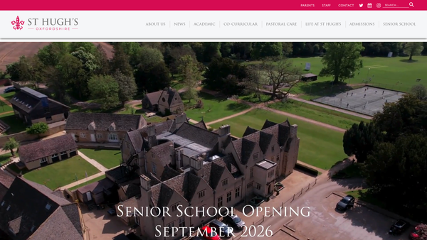 Screenshot of the St Hugh's School (Carswell) Trust Limited website
