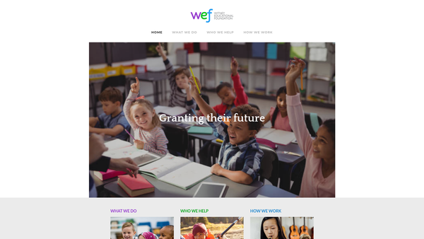 Screenshot of the Witney Educational Foundation website