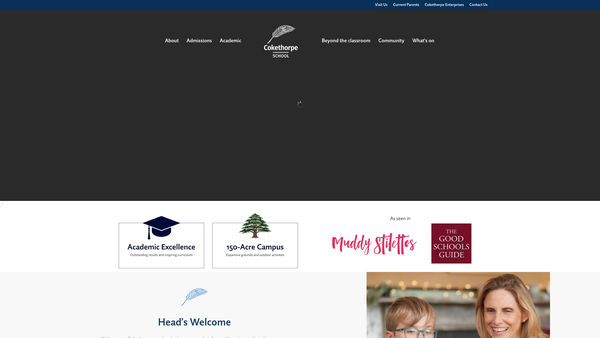 Screenshot of the Cokethorpe Educational Trust Limited website
