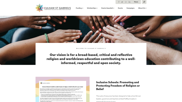 Screenshot of the Culham St Gabriel's Trust website