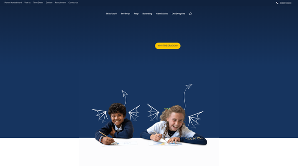 Screenshot of the Dragon School Trust Limited website