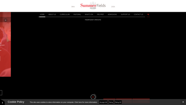 Screenshot of the Summer Fields' School Trust Limited website