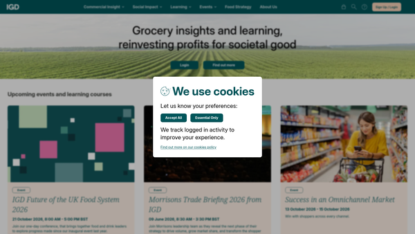 Screenshot of the The Institute Of Grocery Distribution website