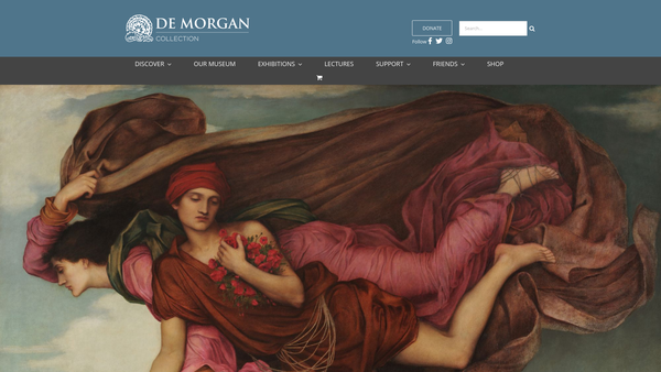 Screenshot of the De Morgan Foundation website