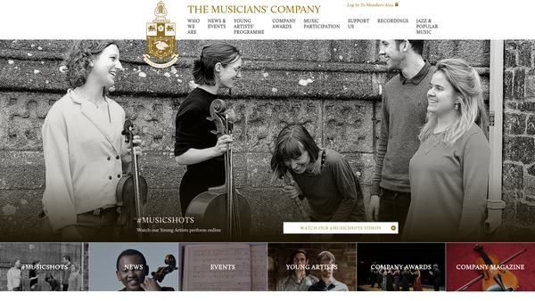 Screenshot of the Worshipful Company Of Musicians Charitable Fund website