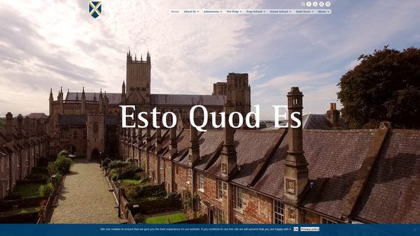 Screenshot of the Wells Cathedral School Limited website