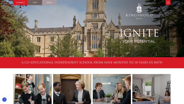 Screenshot of the Kingswood School Development Fund website